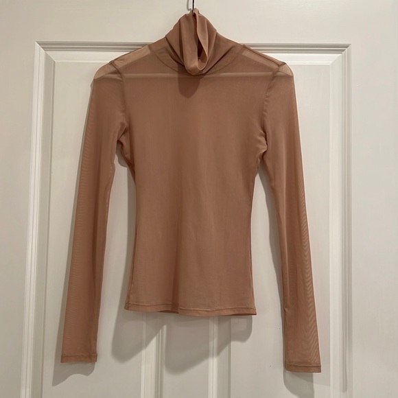 Dolls Kill Tops - Cotton Candy LA Nude Mesh Top